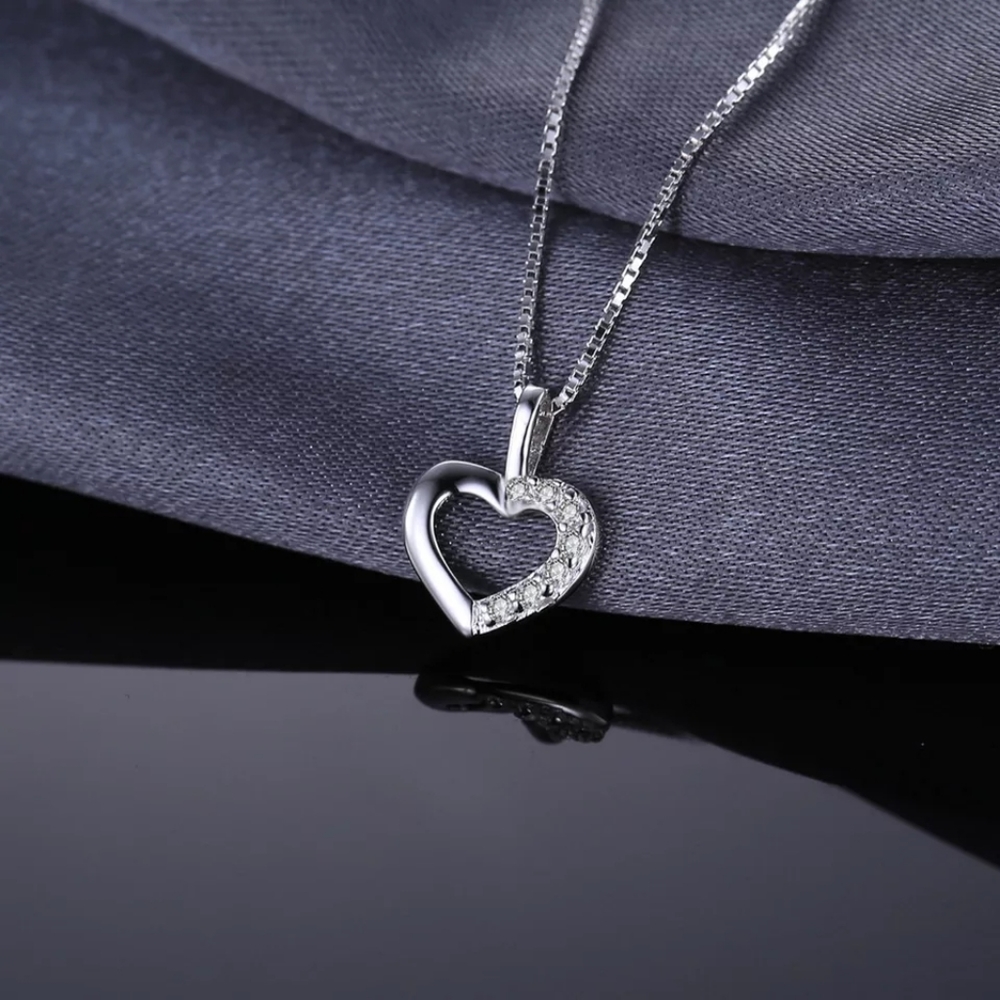 925 starling silver heart pandent necklace